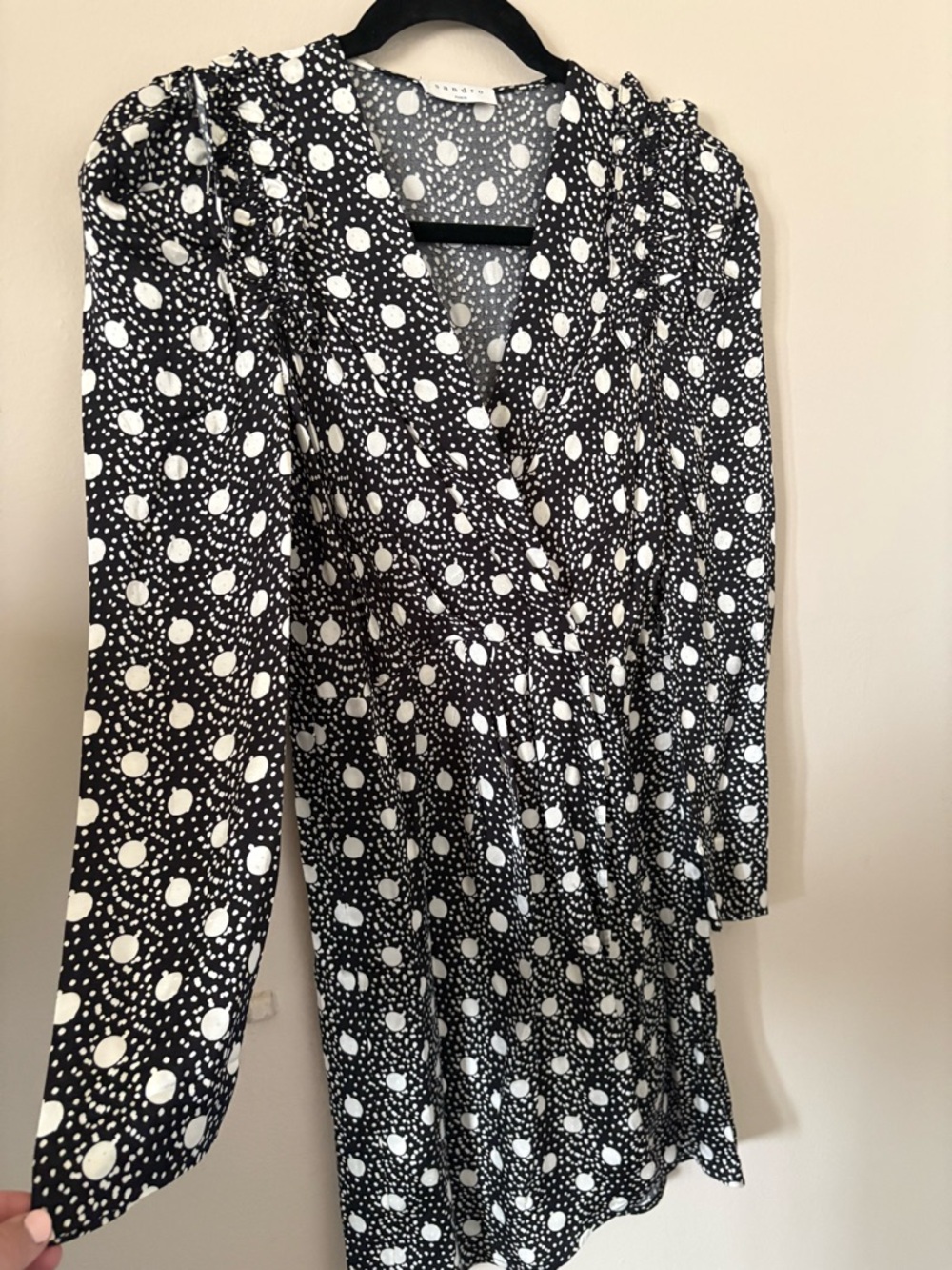 Sandro Paris “Roxanne” Wrap Dress – Designer Luxury ✨ Small - Picture 5 of 10